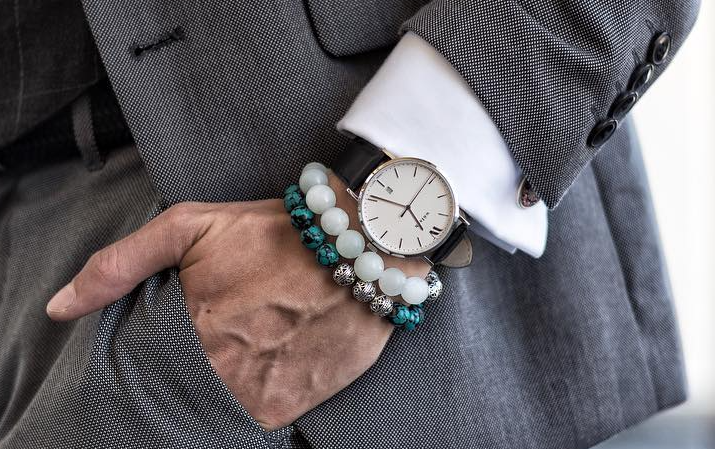 Howlite bracelet, turquoise bracelet, bracelet with watch, watch with bracelet, luxury watch
