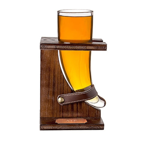 personalized gift, best man gift, beer hornglass