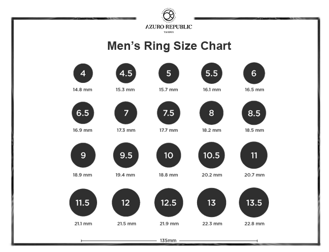 Measures Ring Sizes With Guide Including Ring Size Chart For Men And Women  