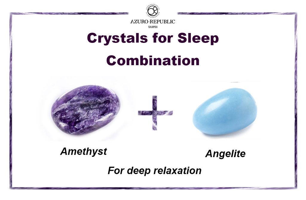 crystals for sleep, crystals combination, healing crystals combination, AMETHYST AND ANGELITE