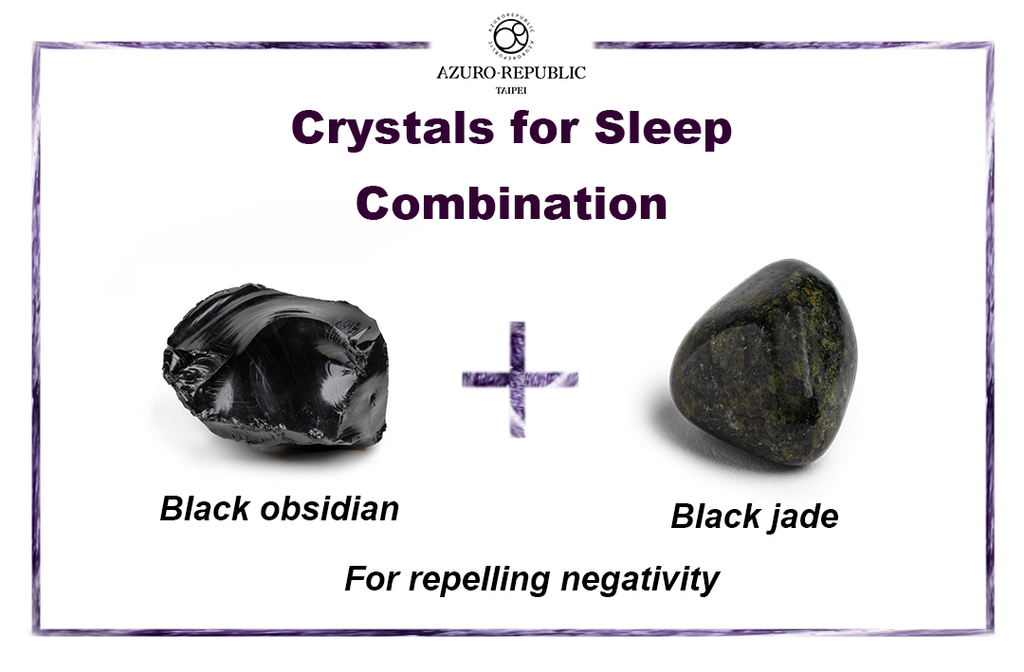 crystals for sleep, crystals combination, healing crystals combination, BLACK OBSIDIAN AND BLACK JADE, BLACK OBSIDIAN, BLACK JADE