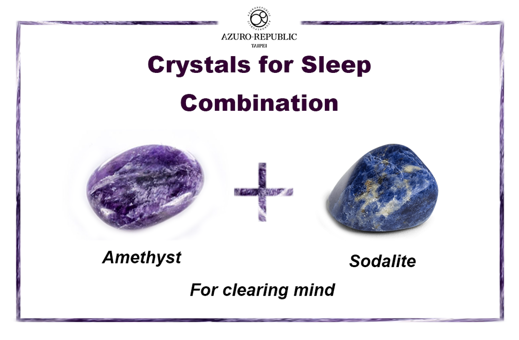  crystals for sleep, crystals combination, healing crystals combination, AMETHYST AND SODALITE , AMETHYST, SODALITE 
