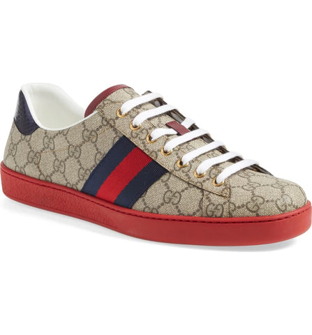 part of mens outfit gucci ace supreme sneakers as an option of valentines gifts  for him