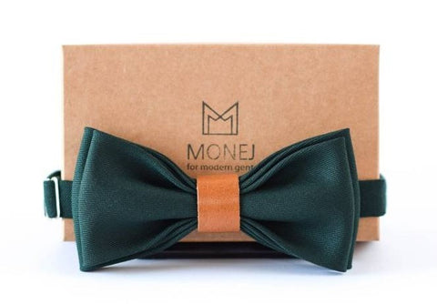 mens accessories forest green handmade bow tie as an option of valentines gifts  for him