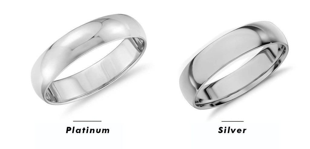 Differences between jewelry metals, Platinum vs Silver