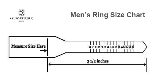 ring size chart, men's ring size chart, men's ring size, ring size