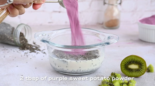 beviva purple sweet potato chia pudding recipe