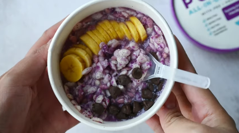 beviva purpo cereal cup recipe banana