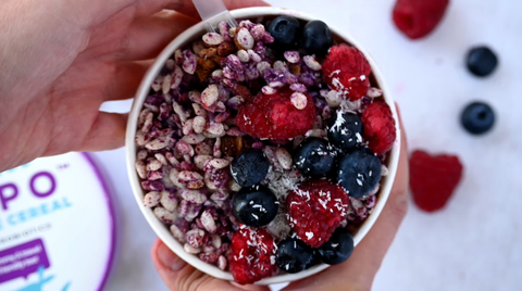 beviva purpo cereal cup recipe berries