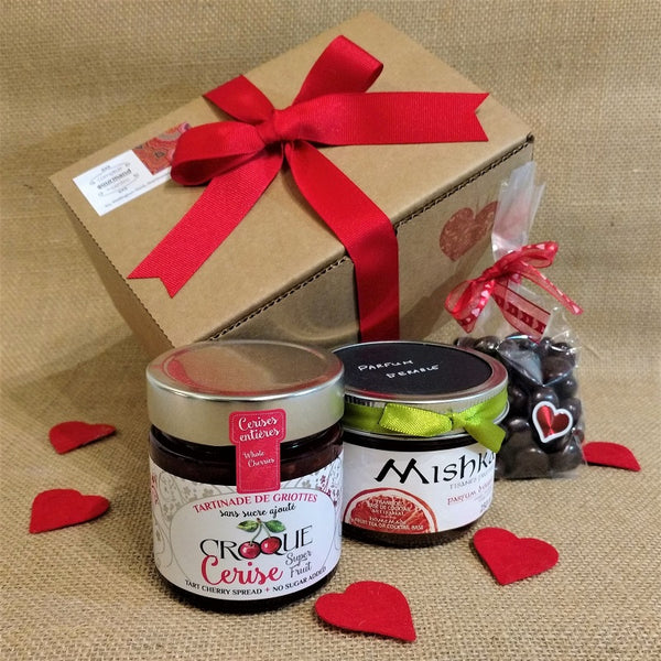 Coffret Saint-Valentin de produits du terroir