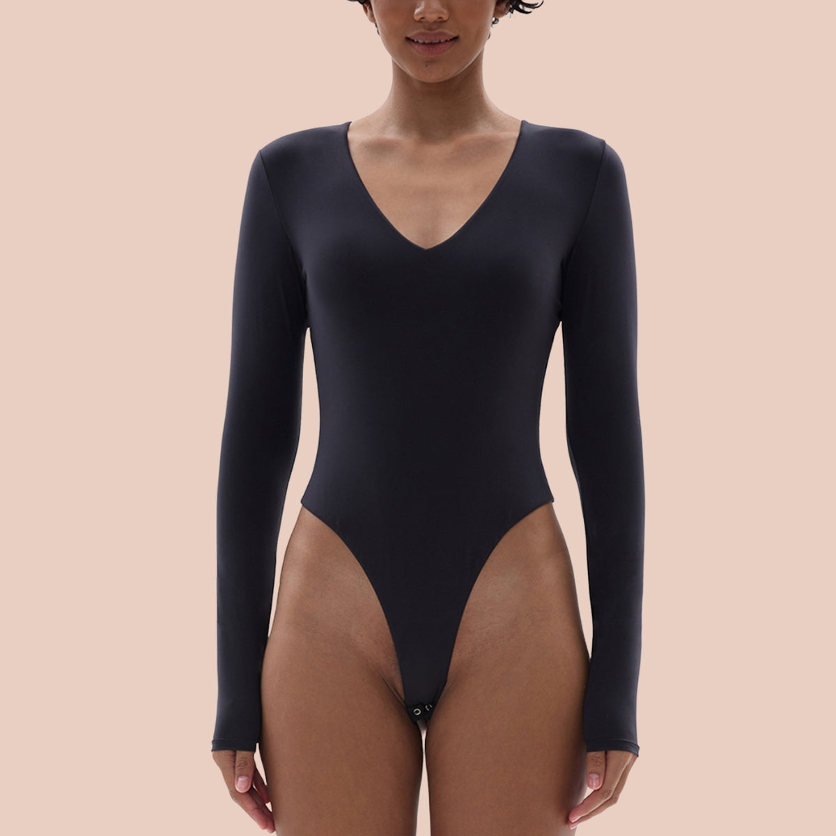 Second Skin Thong Bodysuit Black, SK-NS