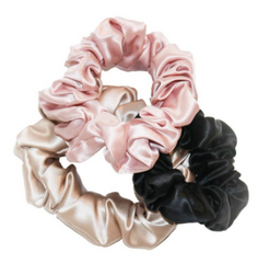 use a silk or fabric scrunchies