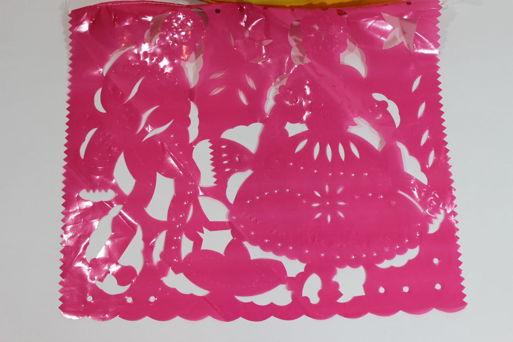 Papel Picado Charreria Mexican Plastic Party Banner Charreria — Sandys Imports 3211