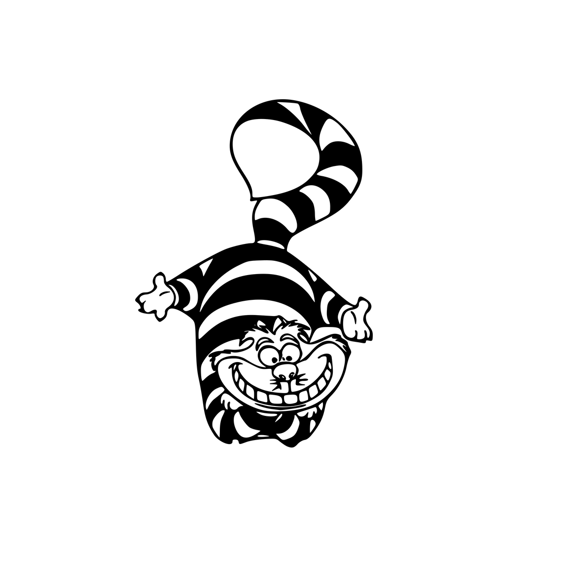Wonderland | Cheshire Cat Upside-Down Digital DXF | PNG | SVG Files ...