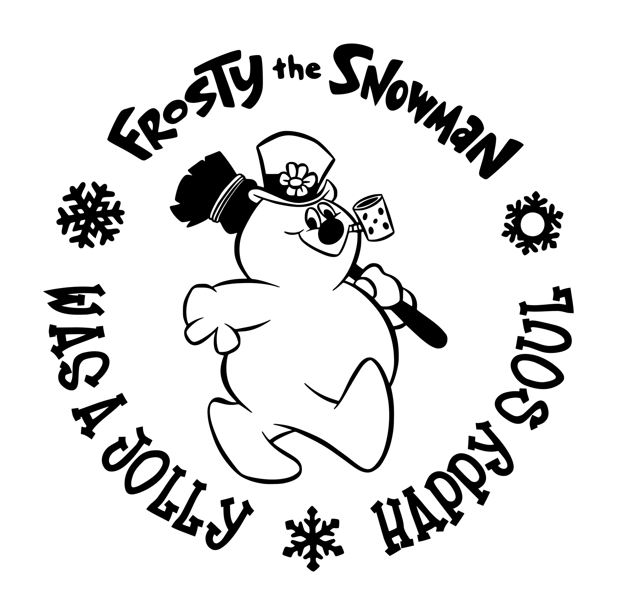 Frosty the Snowman "Was a Jolly, Happy Soul" Digital DXF ...