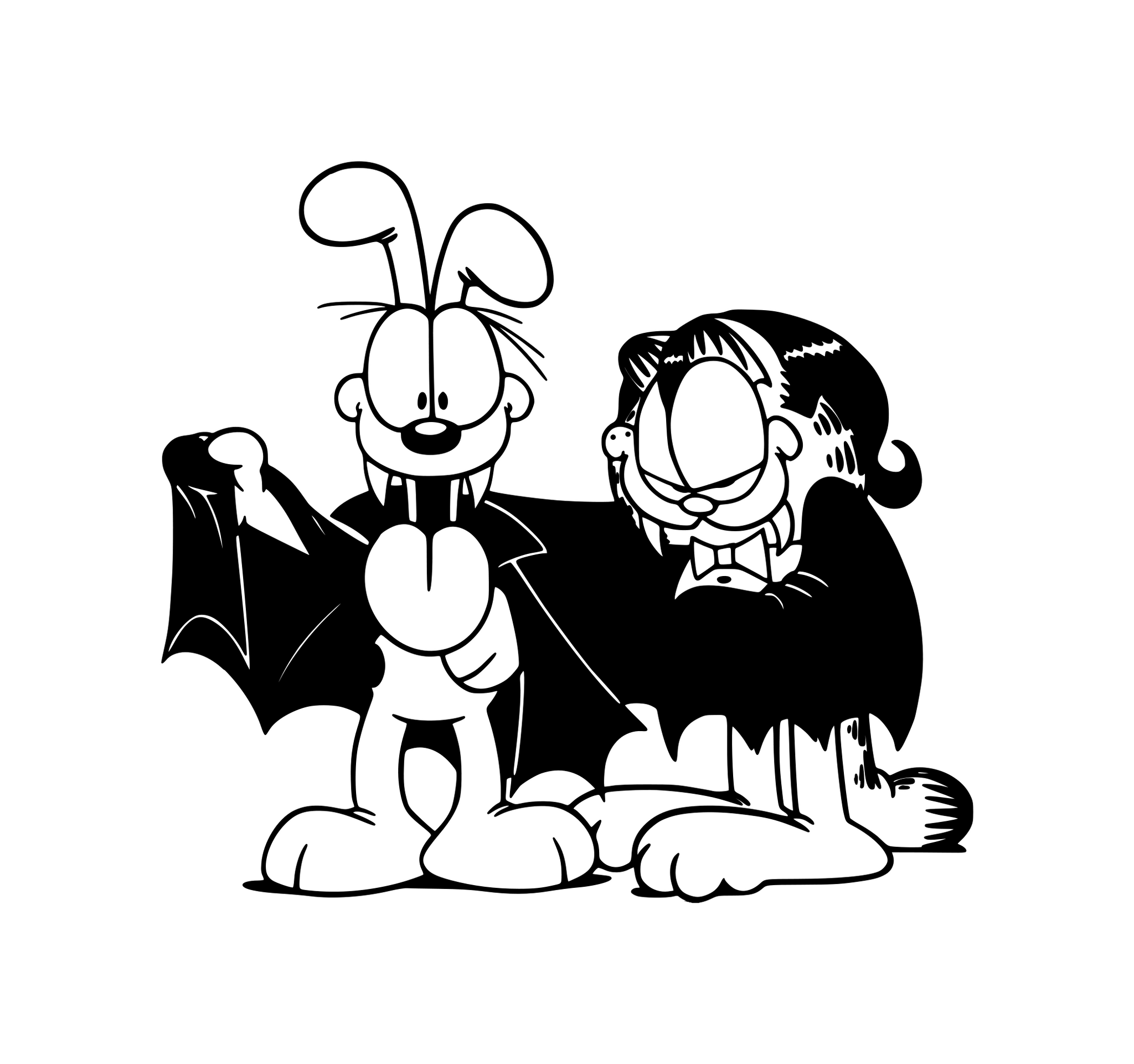 Halloween Garfield Odie As Vampires Digital Dxf Png Svg Files Claire B S Caboodles
