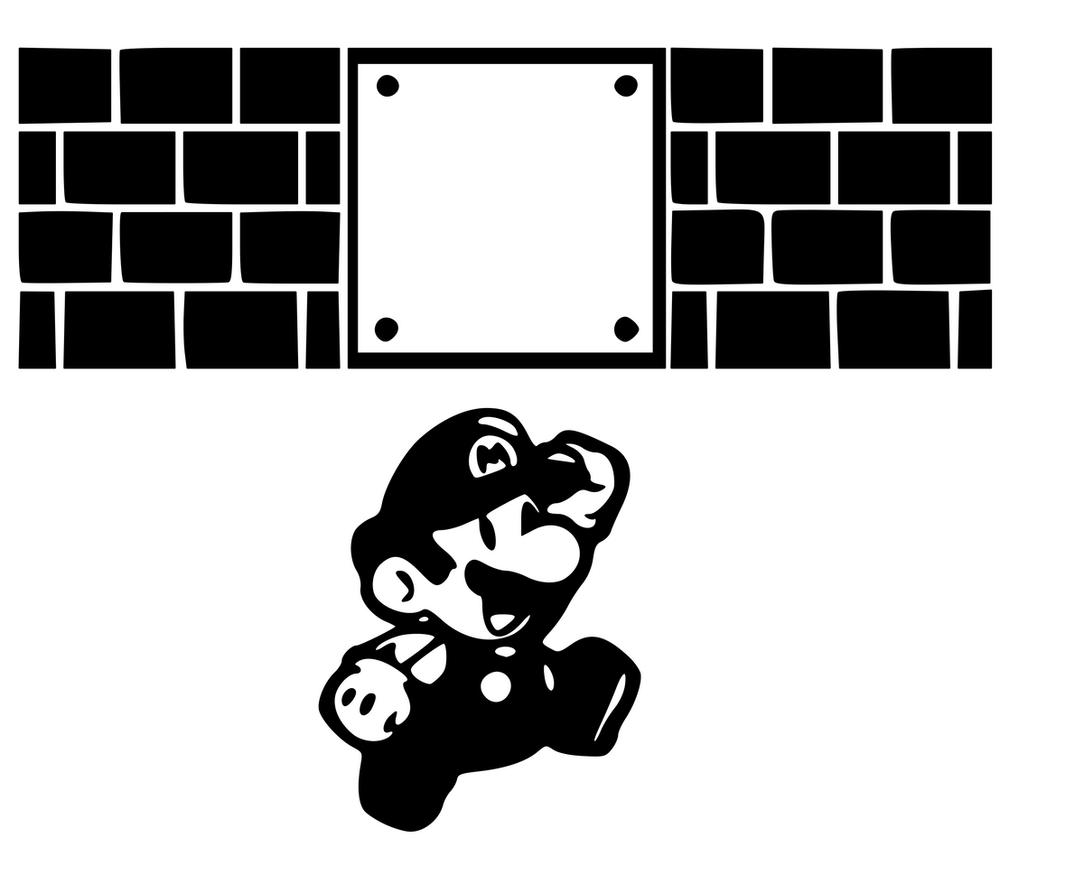 Nintendo Inspired | Mario Jump & Hit Blocks Digital DXF | PNG | SVG Fi