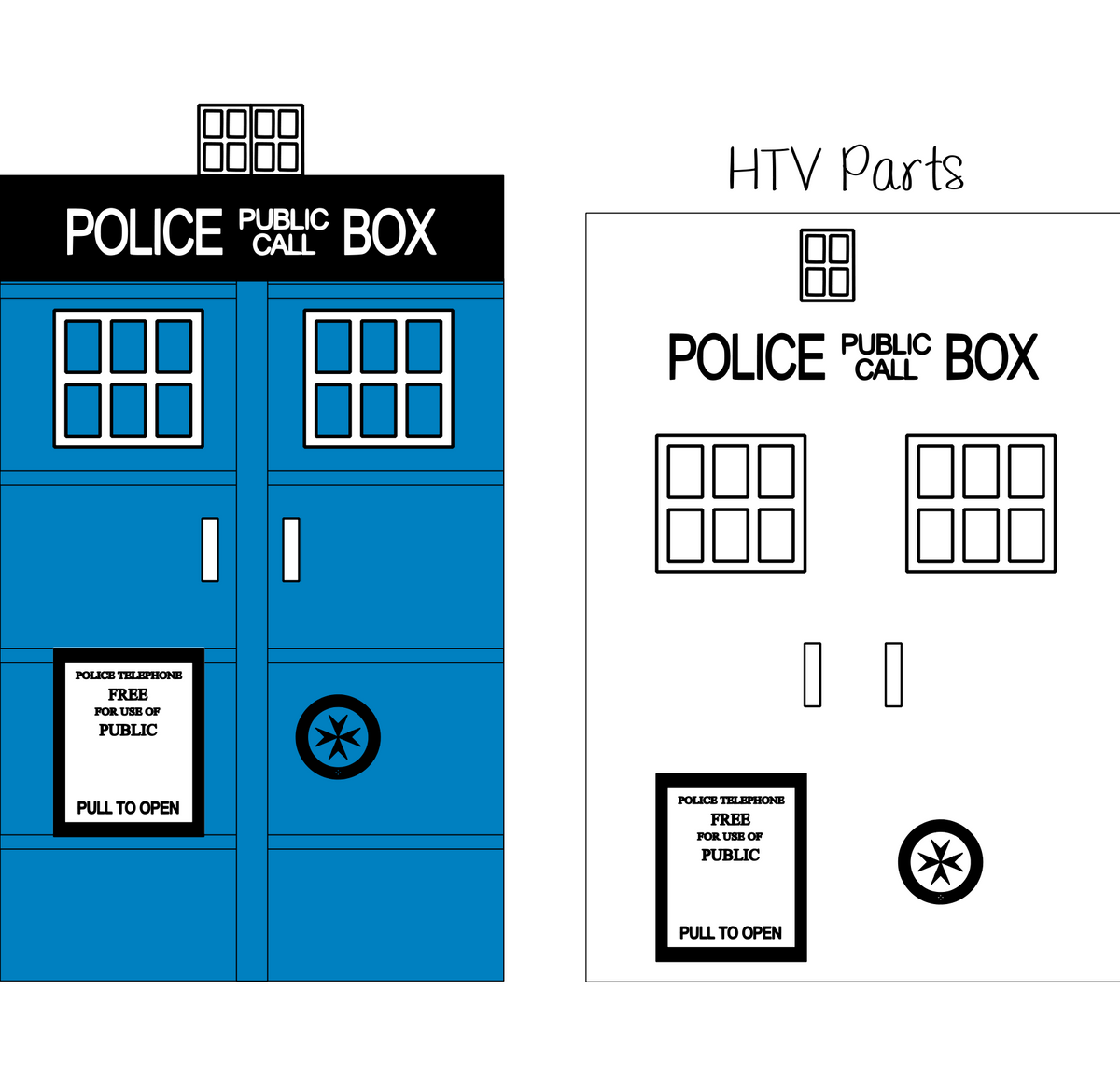 Download Dr. Who | Tardis Digital DXF | PNG | SVG Files! - Claire B's Caboodles