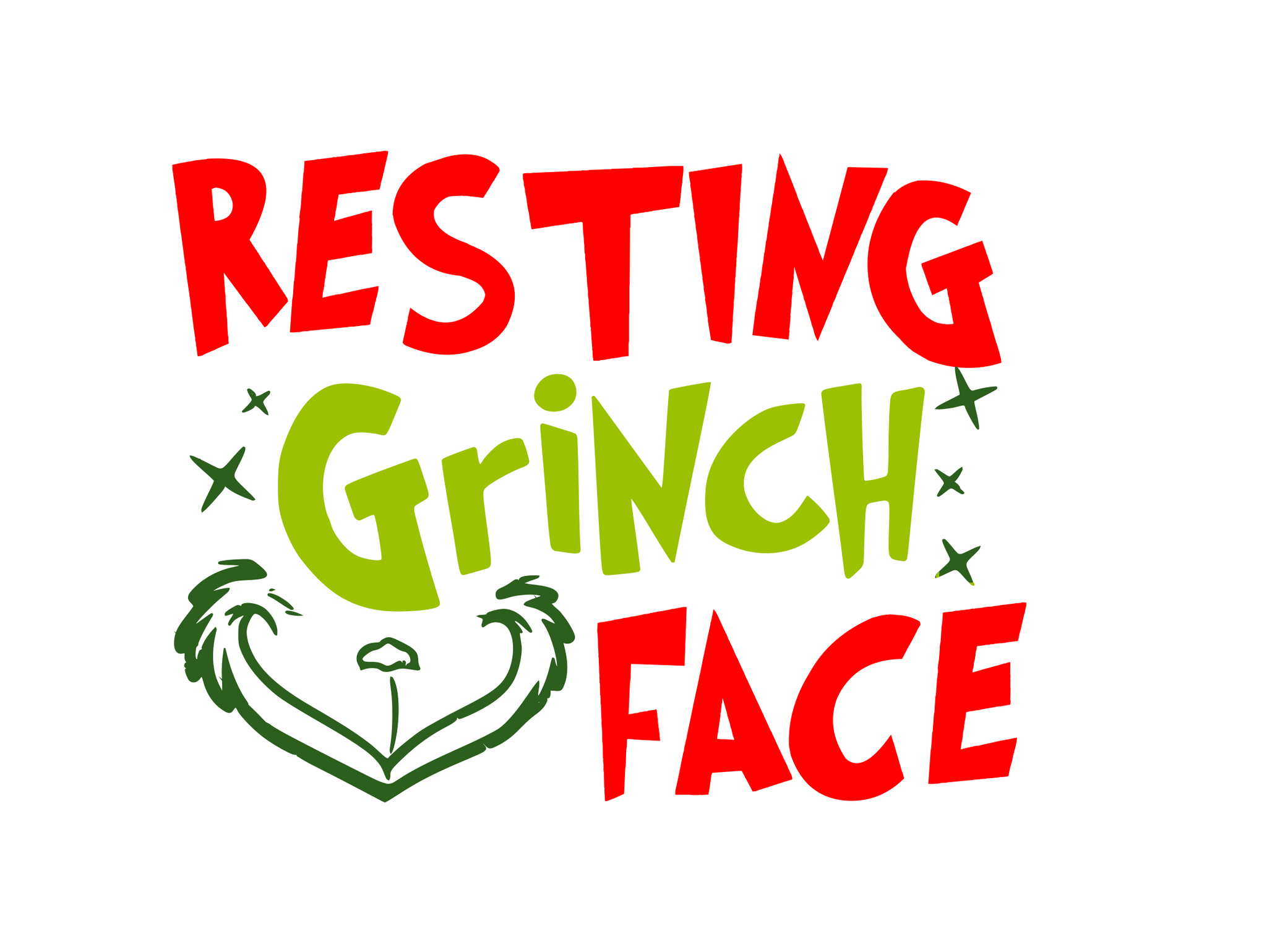 Resting Grinch Face Digital DXF | PNG | SVG Files! – Claire B's Caboodles