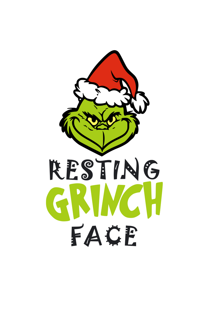 Download Resting Grinch Face (with Hat) Digital DXF | PNG | SVG Files! - Claire B's Caboodles