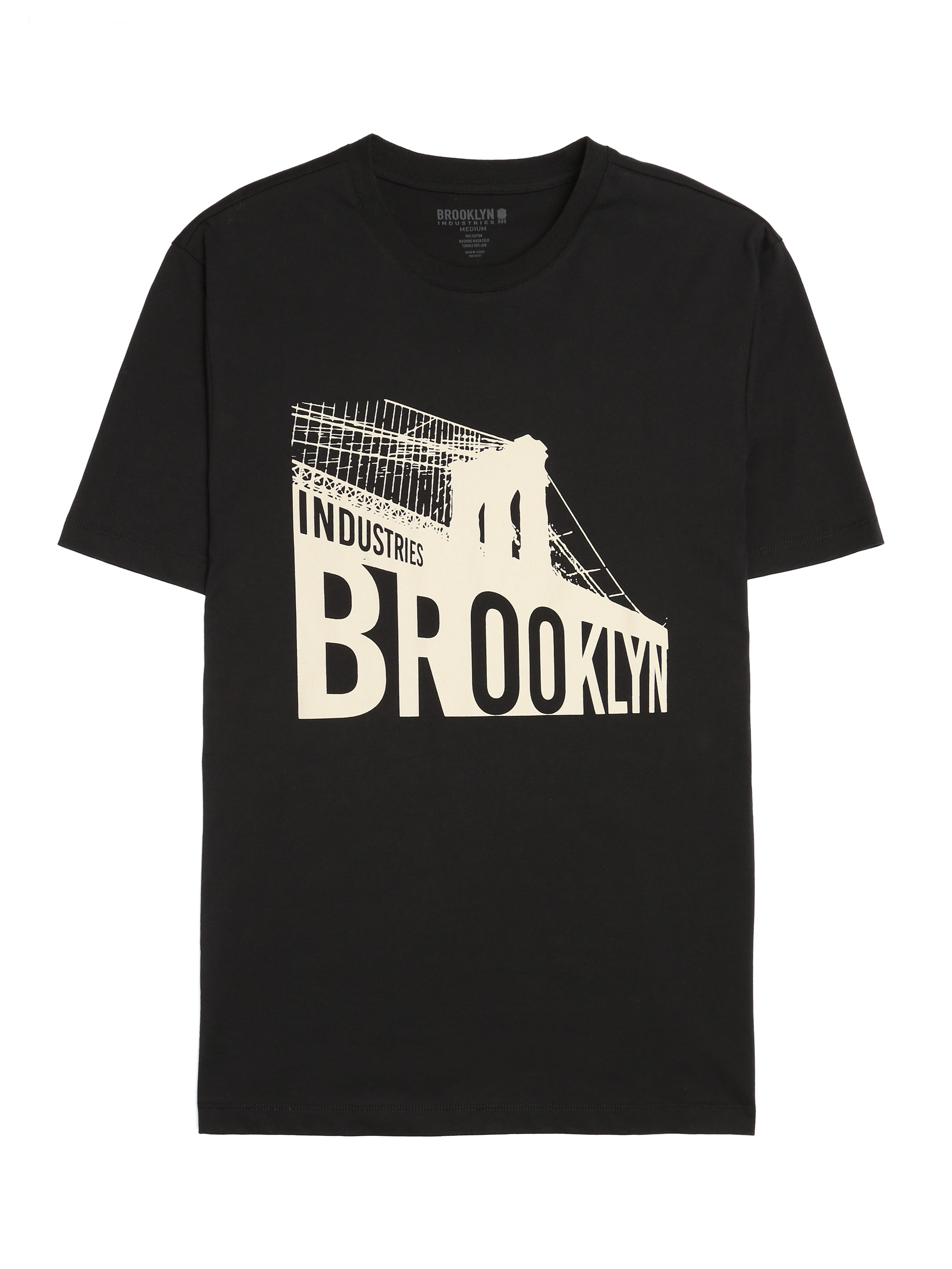 Men's Brooklyn Bridge T-shirt in Jet Black