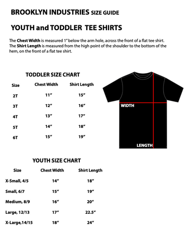 Youth & Toddler Size Charts – Brooklyn Industries