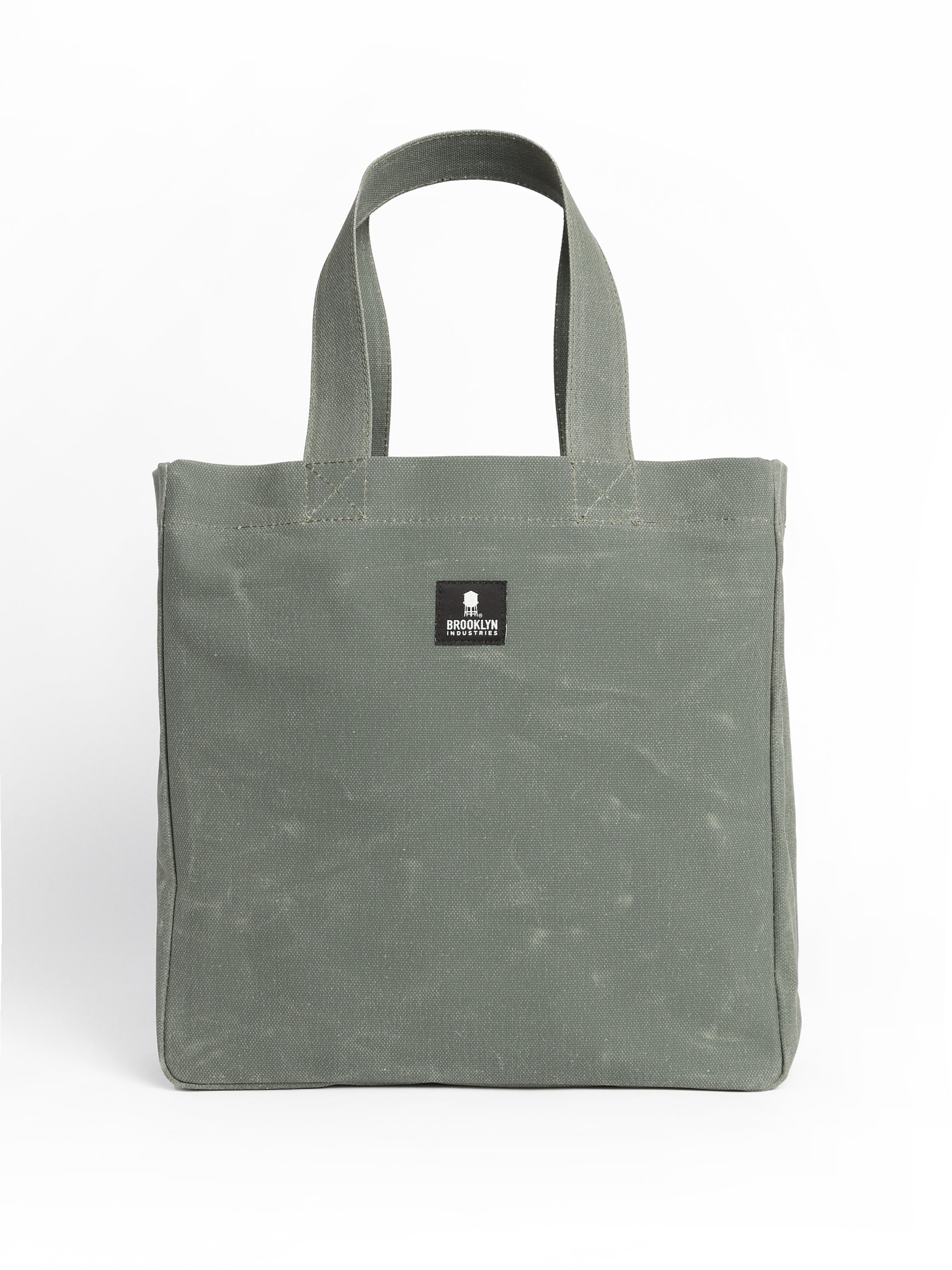 Medium Waxed Canvas Tote Bag in Khaki