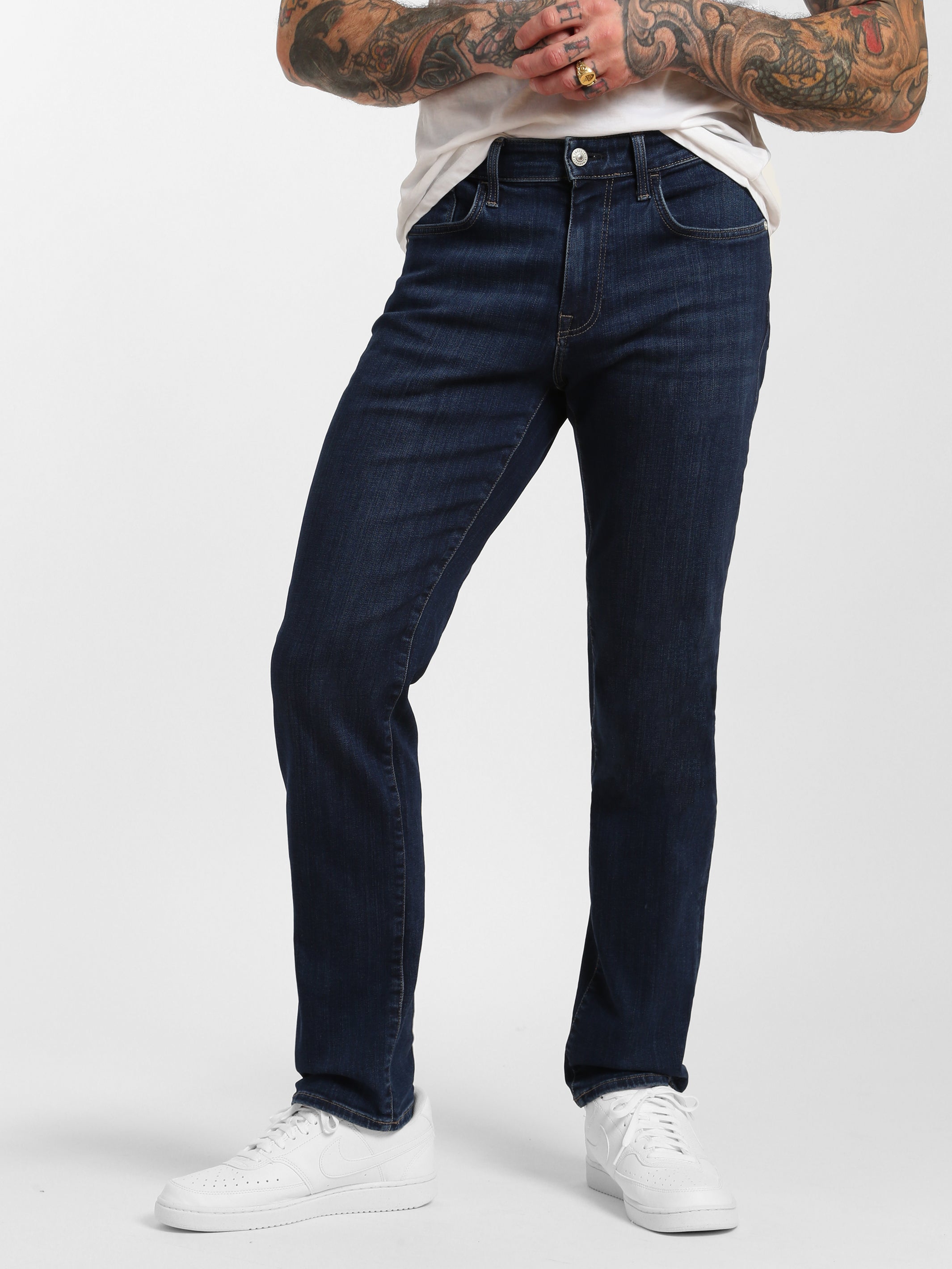 Franklin Athletic Fit Jeans in Dark Denim