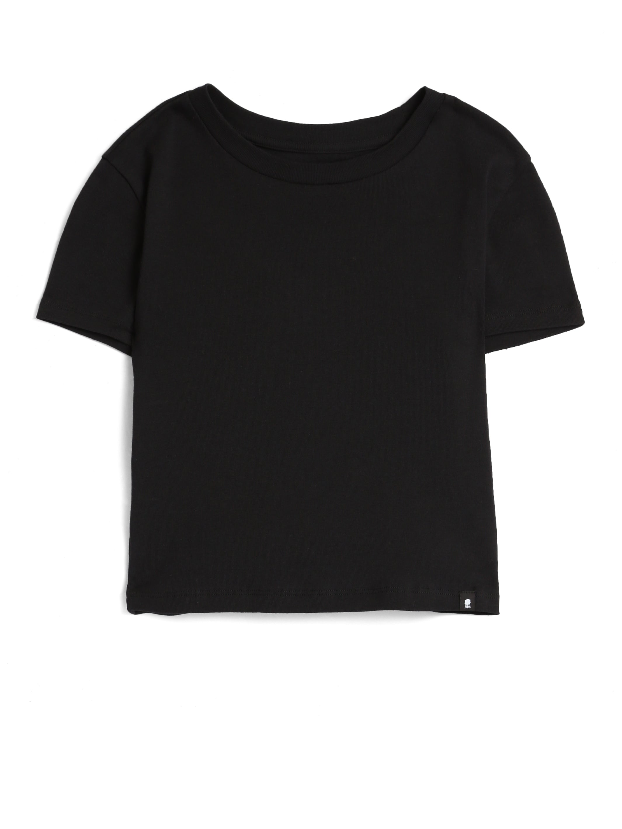 Women's Basic Crew Neck Cropped T-Shirt