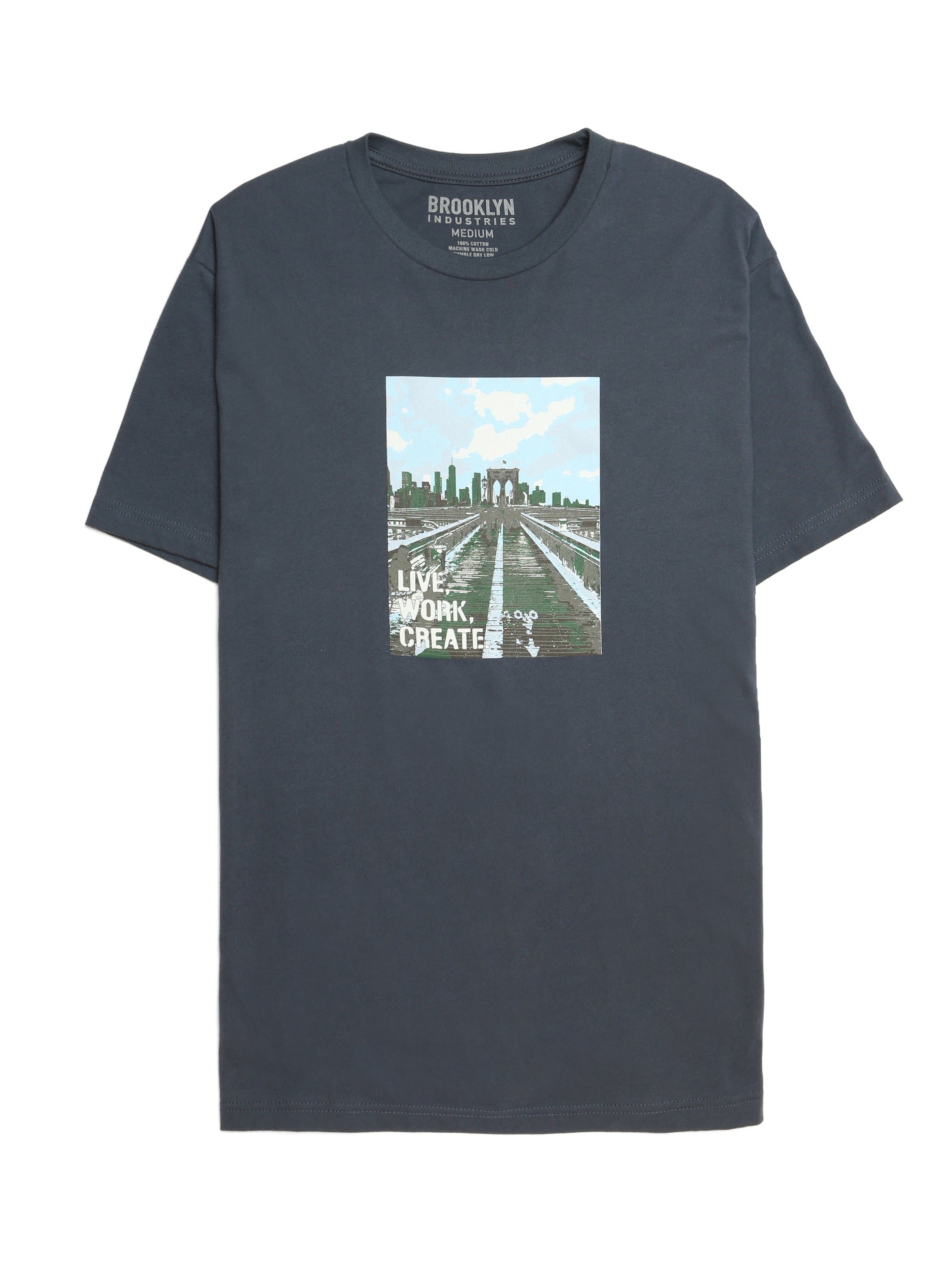 Men's Brooklyn Bridge Live, Work, Create T-Shirt