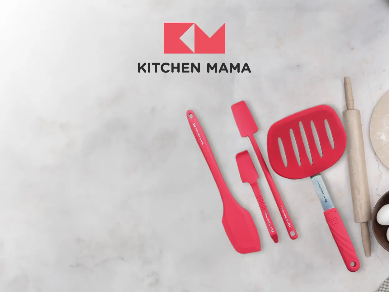 Kitchen Mama Platinum Silicone Pancake Turner- Heat-Resistant, Wide & Slotted Spatula