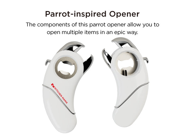 The components of this parrot opener allow you to open multiple items in an epic way.