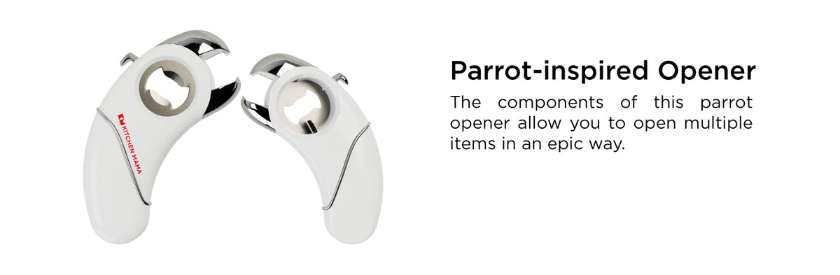 The components of this parrot opener allow you to open multiple items in an epic way.