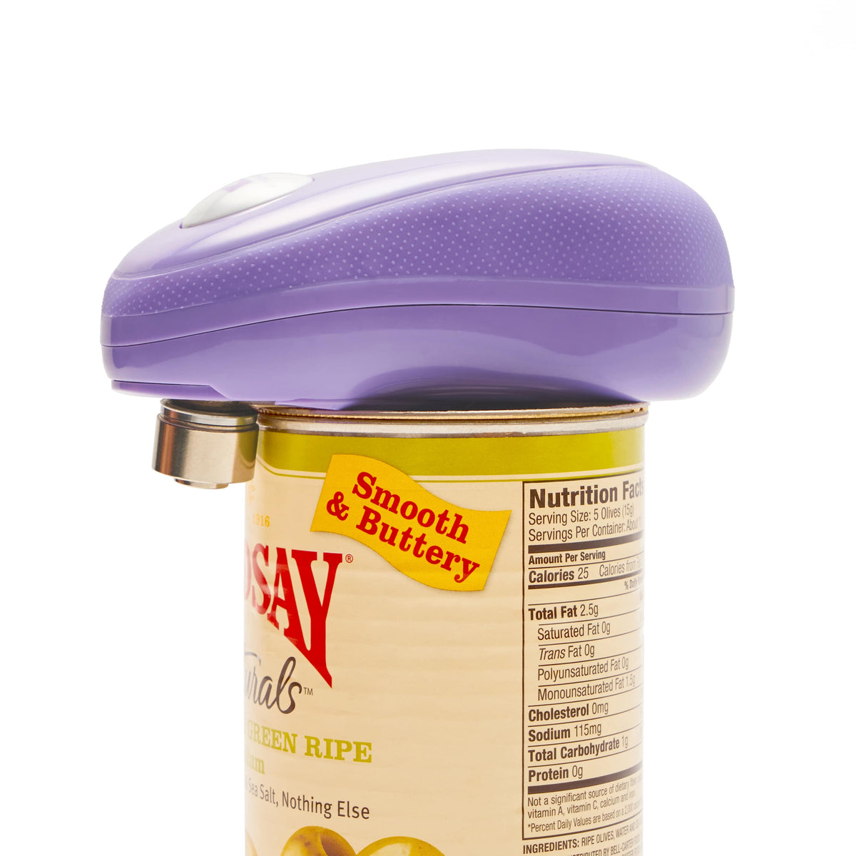 Kitchen Mama One Touch Electric Can Opener: Open Your Cans (Purple)