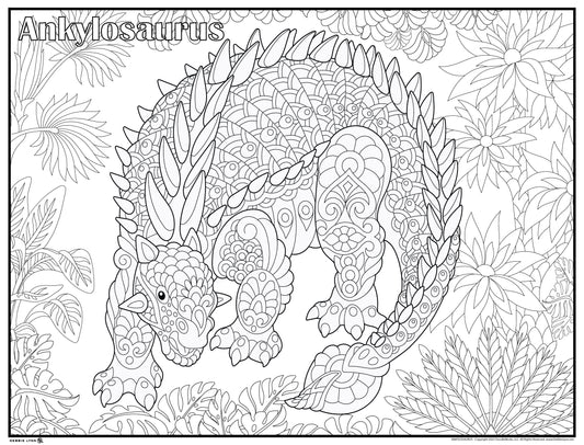 Get trendy dinosaur coloring posters at SJPrinter Store