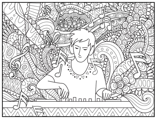 Giant Coloring Poster  Music – Lovely Paperie & Gifts