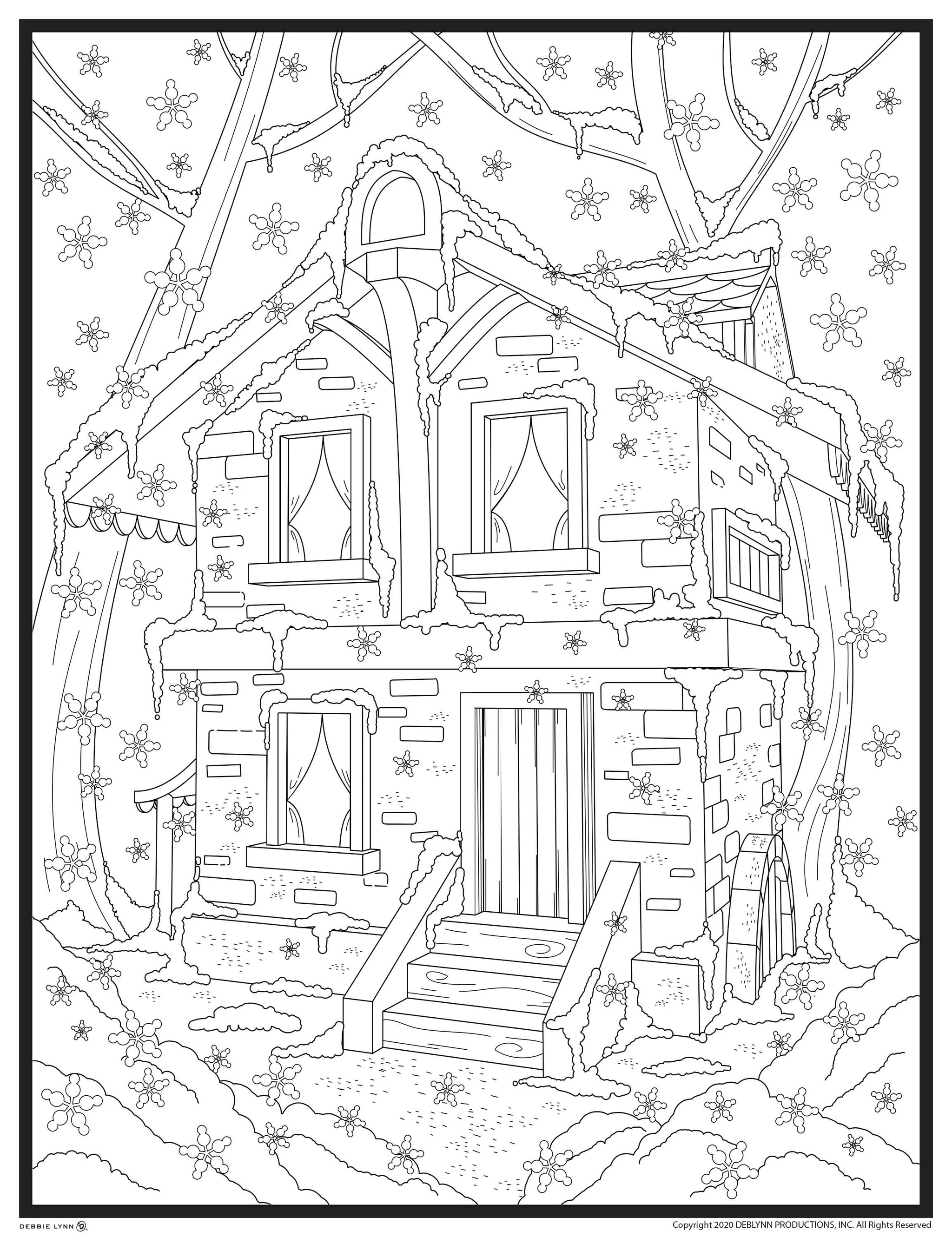 Download Winter Coloring Book 30 Downloadable Pages Debbie Lynn