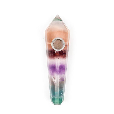 Natural Fluorite Point Crystal Pipe from Thera Crystals Canada