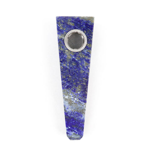 Natural Lapis Lazuli Flat Head Crystal Pipe from Thera Crystals Canada