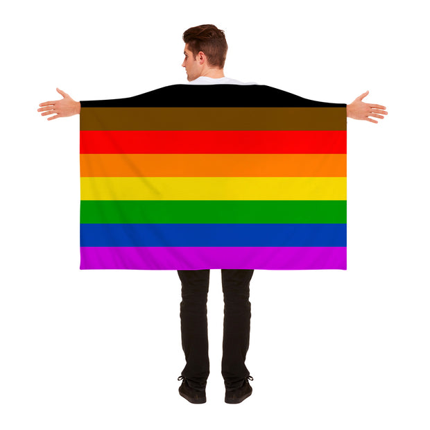 gay pride flag cape