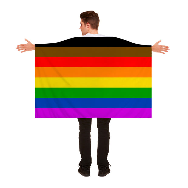 Gay Pride Rainbow Flag Cape 8 Colour With Sleeves – Gayprideshop