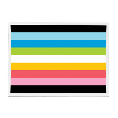 New Jersey LGBTQ Pride Flag Sticker, Weatherproof Vinyl Pride Flag