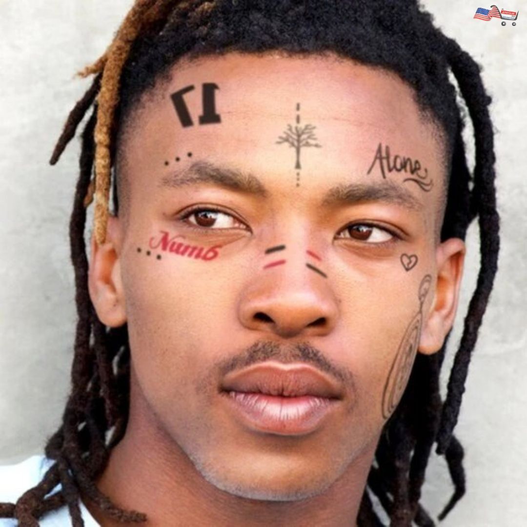 XXXTentacion temporary face tattoos For Halloween Cosplay