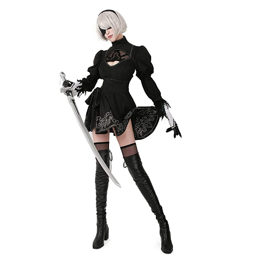 Checkout Cosplay Suit Anime Women Black Lace Halloween Dress Online