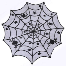 Halloween Black Lace Table Cloth Pentagram Spiderweb Table ClothHorror atmosphere Halloween Decoration Home Party Decoration