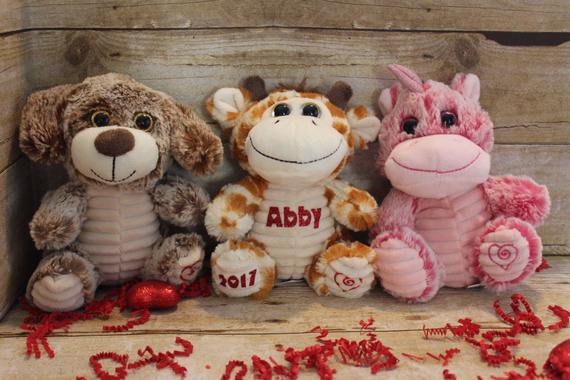 personalized valentines stuffed animals