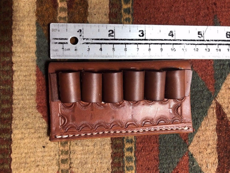 Leather Ammo Holder Fits 6 357 Magnum Or 38 Special Caliber Bullet Onlineamericanstore