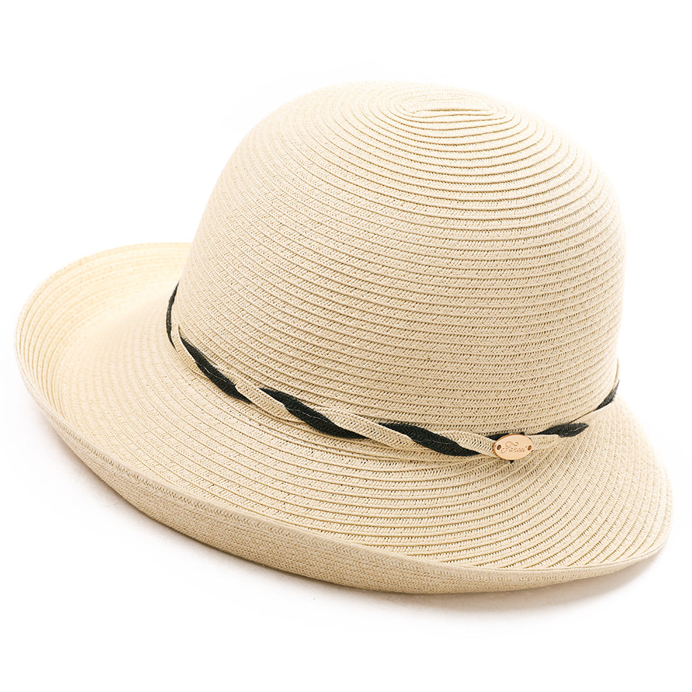 Womens Summer Sun Beach Straw Hats UPF Protective Panama Fedora ...