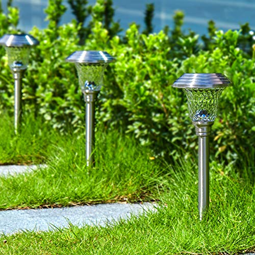 Beau Jardin 8 Pack Solar Lights With 7 Color Changing Pathway Outdoor