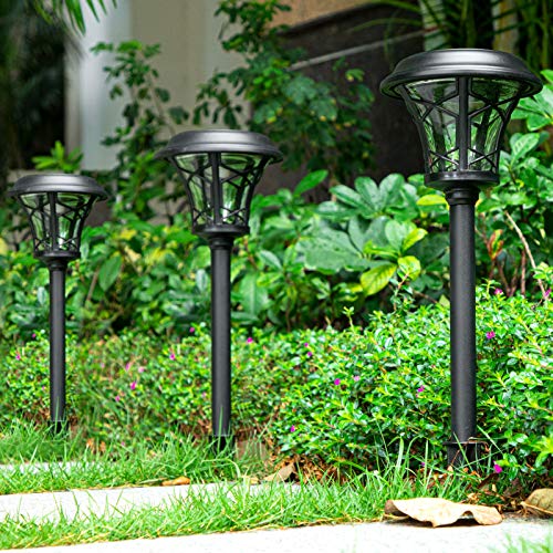 BEAU JARDIN 8 Pack Solar Lights Bright Pathway Outdoor Garden With Sta ...